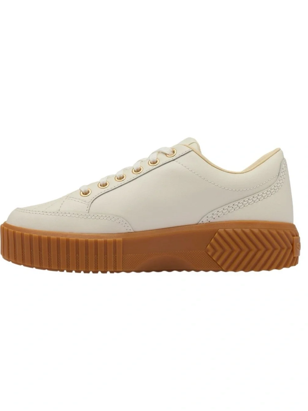 SOREL Women’s ONA Ave Low Sneakers Cream Leather Platform Gum Sole Size 11 - Picture 14 of 16